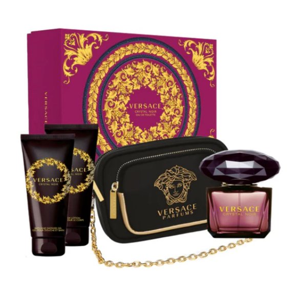 Versace Other - Versace Crystal Noir 4pc set 3oz EDT + Shower Gel + 3.4oz Body Lotion + Bag